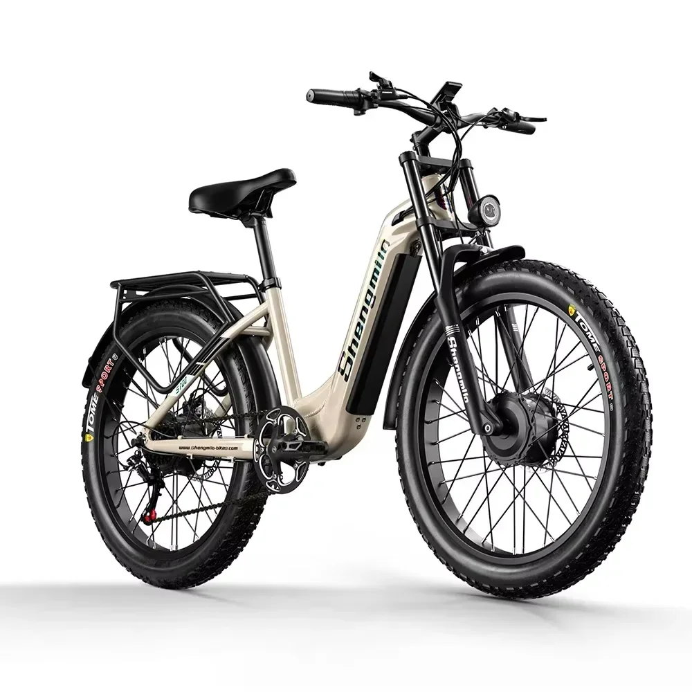 Ebike Shengmilo S700 Electric Bicycle 2000W Dual Motor 48V 17.5Ah 840WH Battery 26 Inch Fat Tire City Mountain Off-road camping