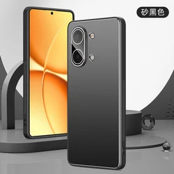 Magnetic Stand Frosted Acrylic Case with Lens Protection for Redmi Turbo5 max (Black)