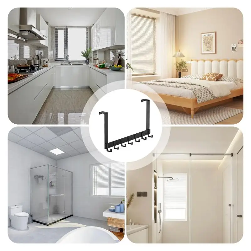 Door Behind Hook Storage Wall Hanging Clothes Hanger Coat Hook Punch-free Hanger Bedroom Organizer Storage Kitchen Accessories