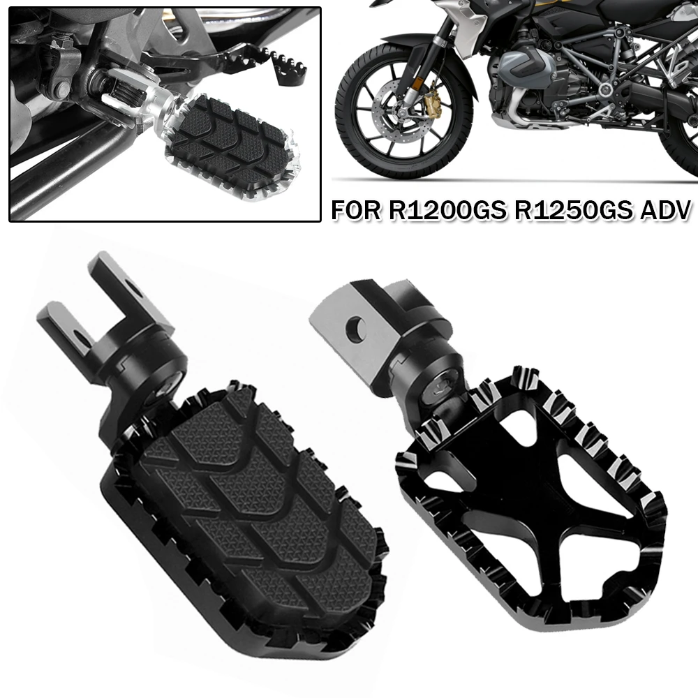 Motorcycle Foot Rests Rubber Cover Aluminum Pedals Footpegs For Bmw Gs