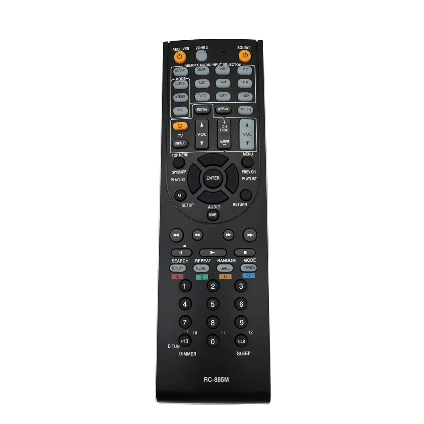 Télécommande RC865M De Remplacement Pour Onkyo TX-NR525 - Compatible Récepteur AV - Neuf