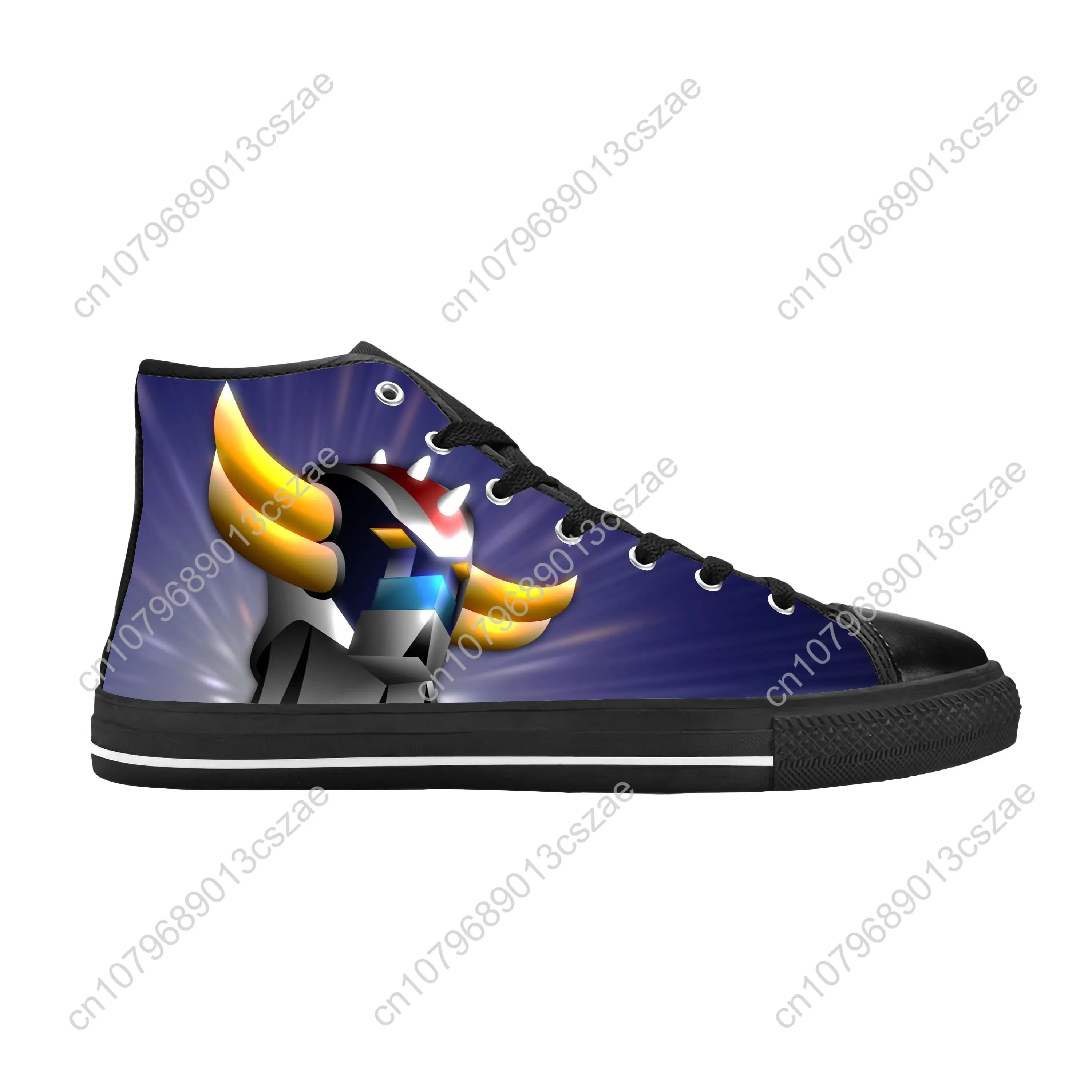 Anime Cartoon Manga UFO Robot Grendizer Goldrake Casual Cloth Shoes High Top Comfortable Breathable 3D Print Men Women Sneakers