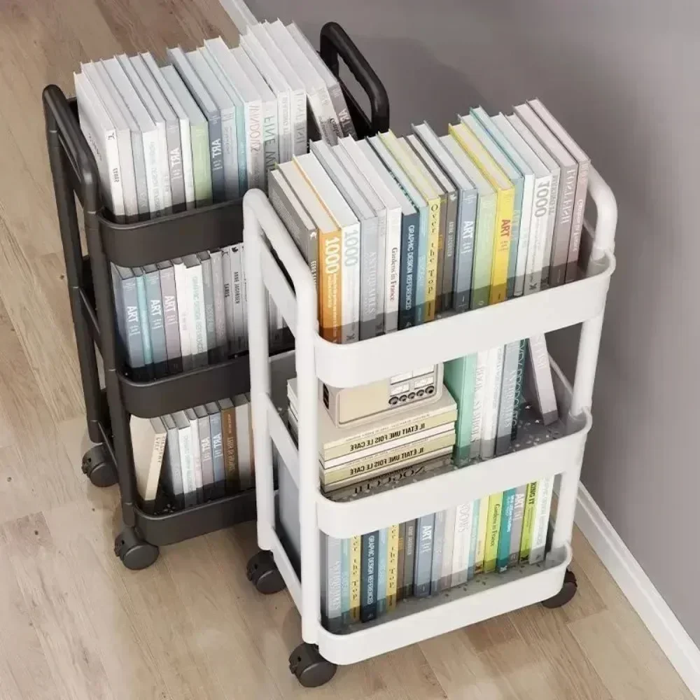 3/4 Tier Rolling Storage Cart Kitchen Household Organizer Mobile Organizers Bookshelf High Capacity Moisture-Proof Storages Cart