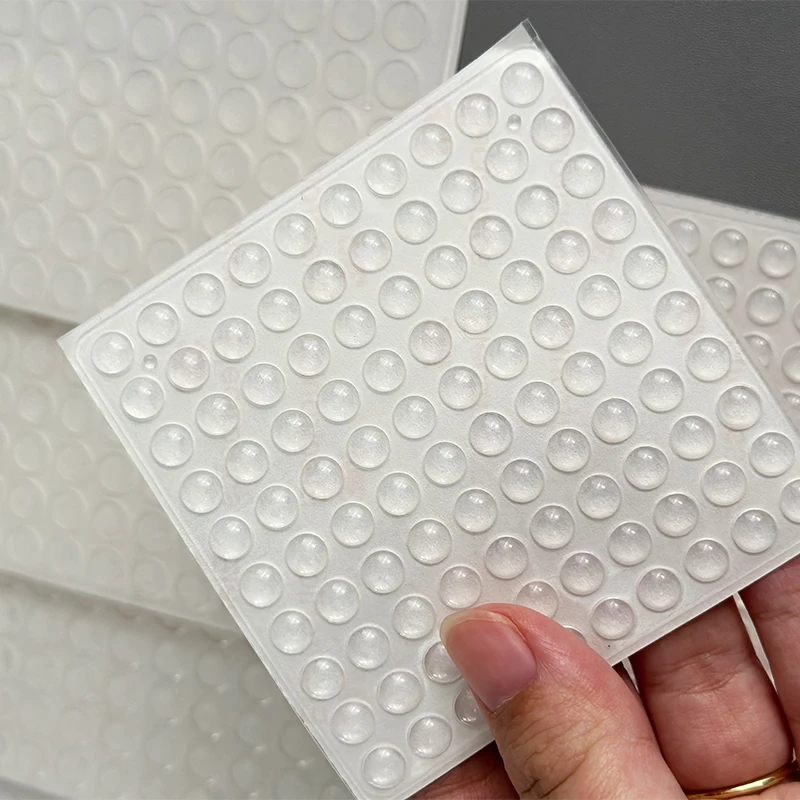 

100PCS Self Adhesive Transparent round Silicone Rubber Mat for Crafts Bottom Drawer Door Cabinet Home Supplies Anti-bump Mat