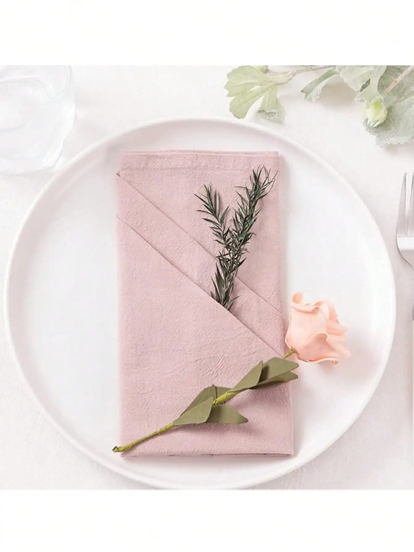 10pcs Cotton napkins Guaze Sage Pink 40x40cm for Wedding Party Birthday Tea Towel Table Baby Shower Christmas Napkin
