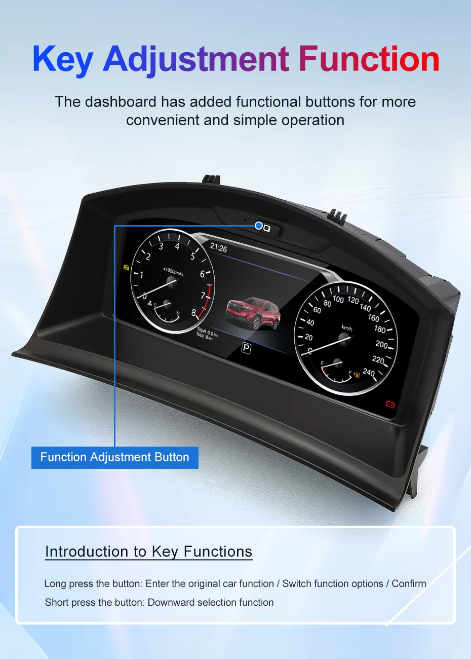 2026 New Product Facroy Price Digital LCD Car Dashboard For BMW Opel Astra H 200