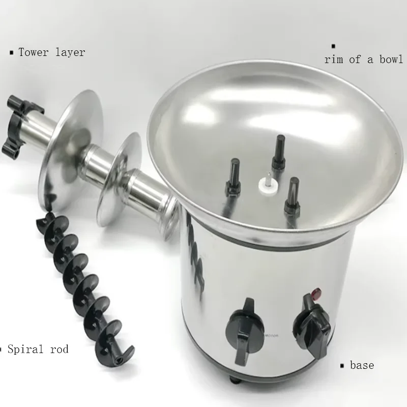 Chocolate Fountain Machine 4 Layers Creative Design Chocolate Melt with Heating Fondue Machine DIY Waterfall Hotpot