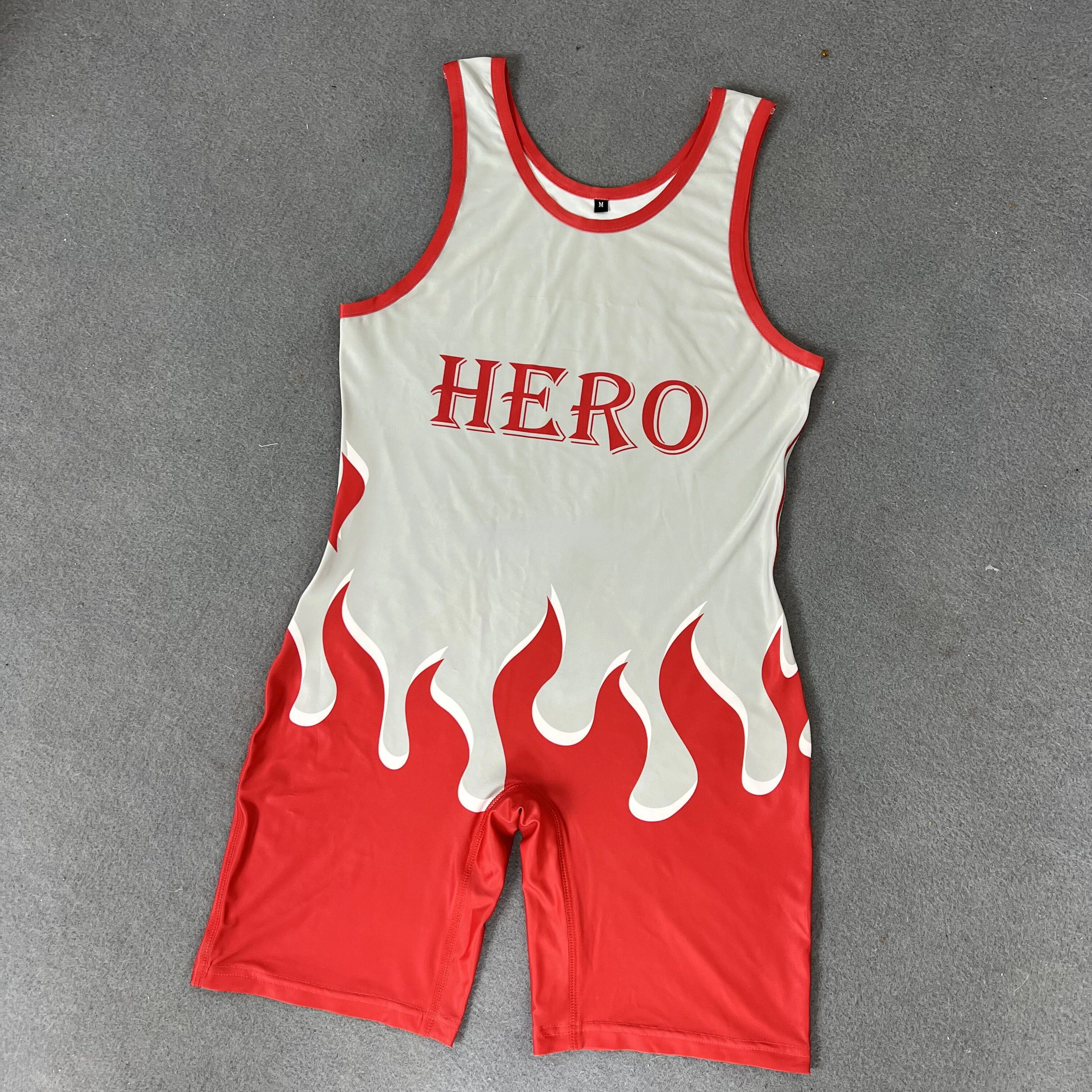 Hero Tank Dress Wrestling Singlets Triathlon Cycling Bodysuit Iron Swimwear Gym Sport Fitness Bike Skinsuit Running Wear