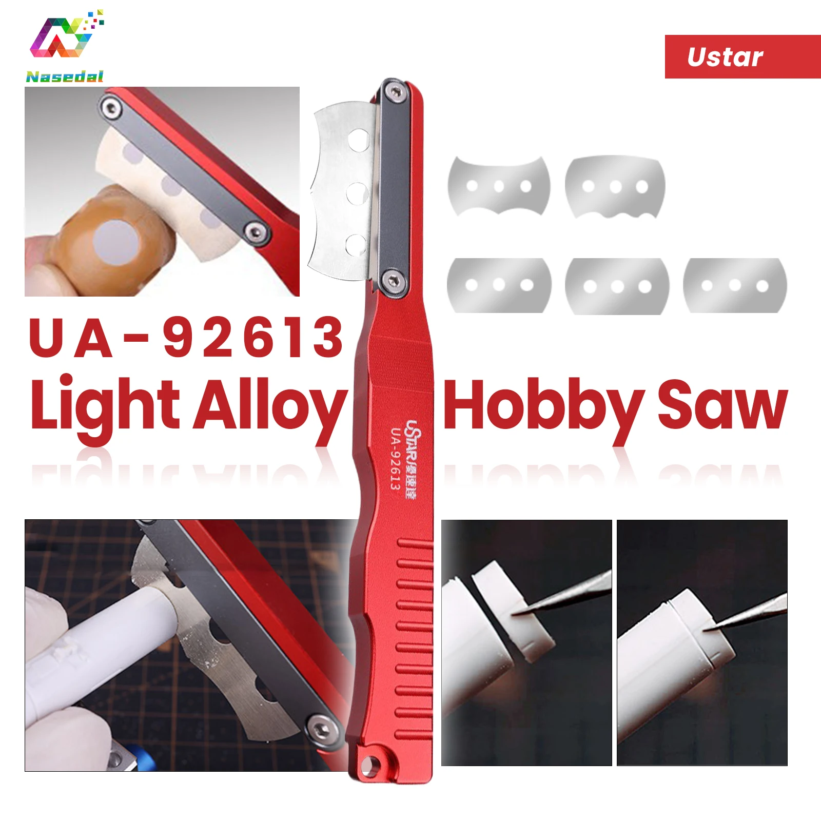 Ustar UA-92613 Light Alloy Hobby Saw 5 Saw Blades Tool Set Cutters for Gundam Model Cutting Tools Model DIY Building Tools