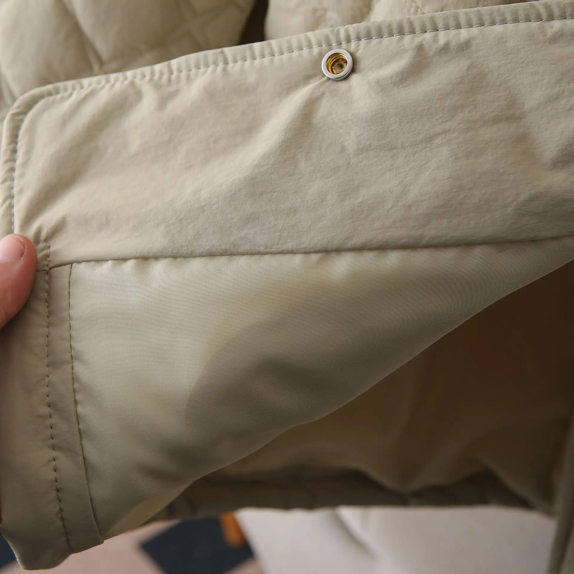 XXXXL Fashion Plus Size Women's Parkas 2025 Stylish Block Oclor Lapel Argyle Padded Jacket Casual Warm Coat 650