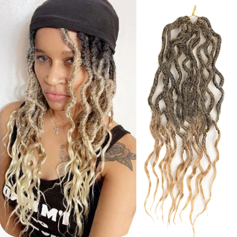 Sambraid  New Goddess Locs Soft Locs Faux Locs Crochet Braid Hair Bohemian Locs 24 Inches Synthetic Braiding Hair for Women