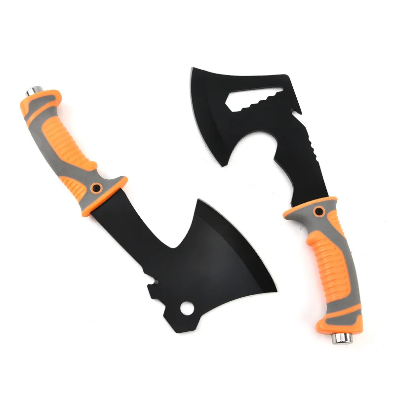 Outdoor two-color handle axe, emergency firefighting, self-defense, camping, mountain cutting axe tool 4