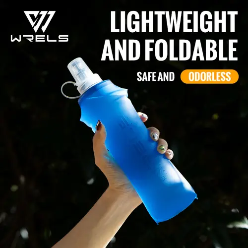 WRELS 250ml 500ml Soft Flask Folding Collapsible Water Bottle TPU BPA Free Outdoor Sport Portable   Water Bag Running Camping - Image 12
