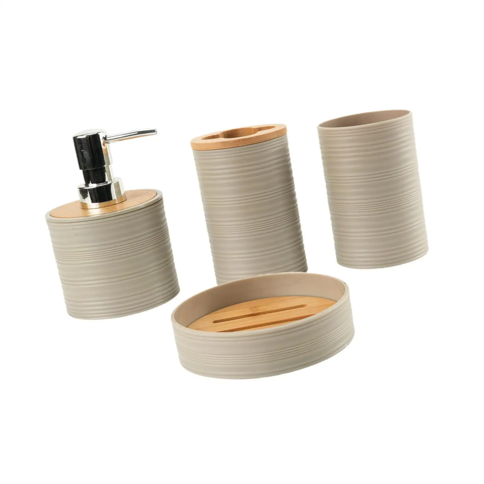 4 Pieces Bathroom Accessories Set Decorative Housewarming Gift Modern Bath Accessory Complete Set Toothbrush Holder for Bathroom