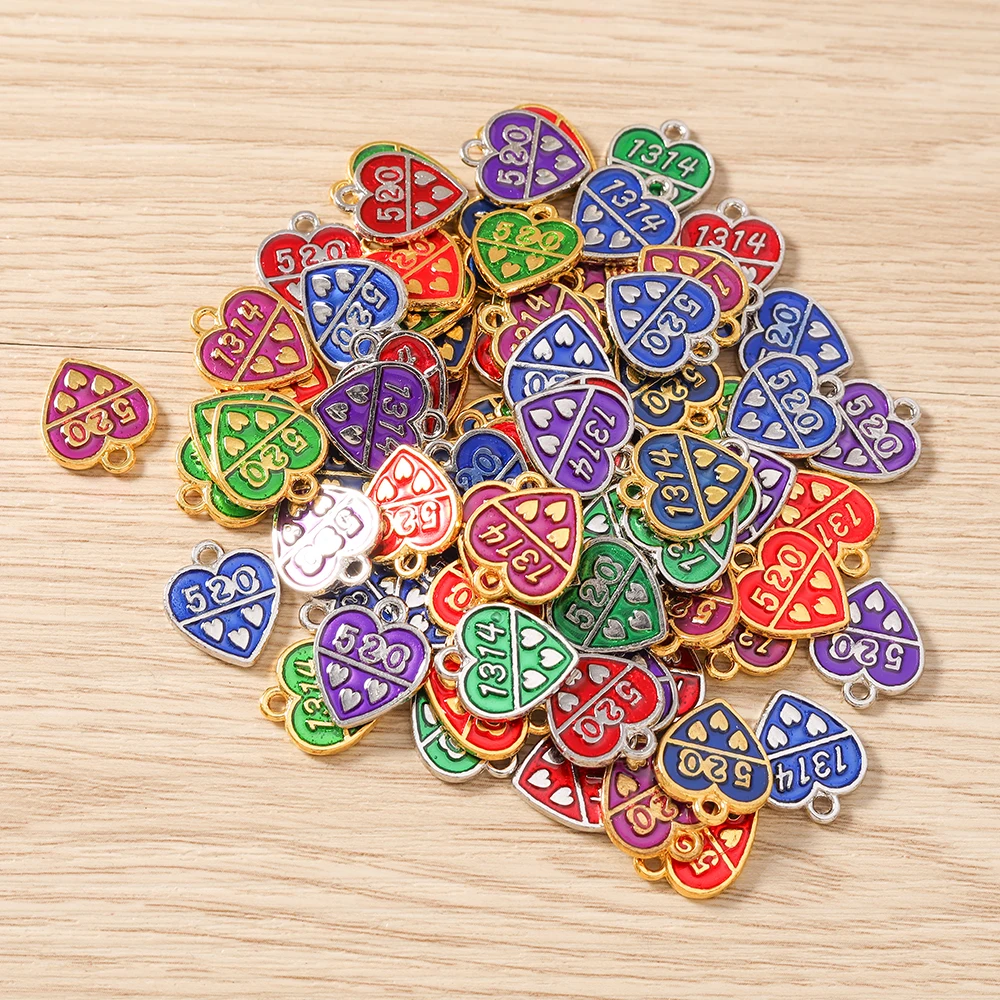 Tusember 20 Stück 16 x 13 mm niedliche, romantische 520 1314 Charms-Anhänger für handgefertigte Schmuckherstellung, Armbänder, Halsketten, Ohrringe