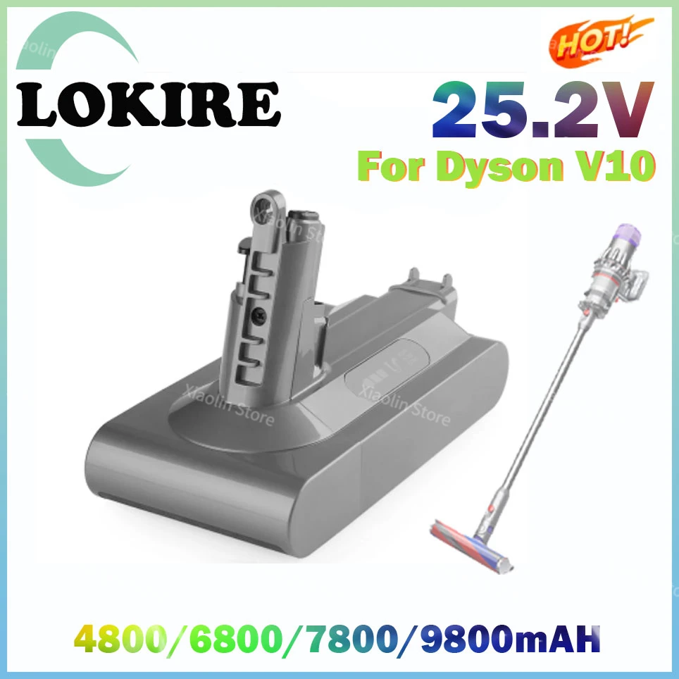 Nuovo Per Dyson V10 Sv12 Batteria 25.2V 98000/7800Mah Per Dyson V10 Absolute Sostituibile Fluffy Battery Cyclone Aspirapolvere