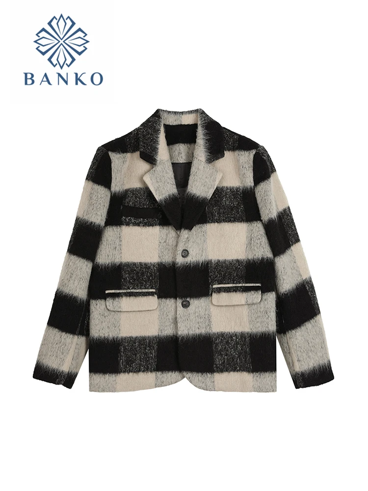 

Korean Fashion Long Sleeve Blazer Elegant V-Neck Suit Jacket Office Ladies Formal Occasion Striped Outerwear 2023 Autumn Winter