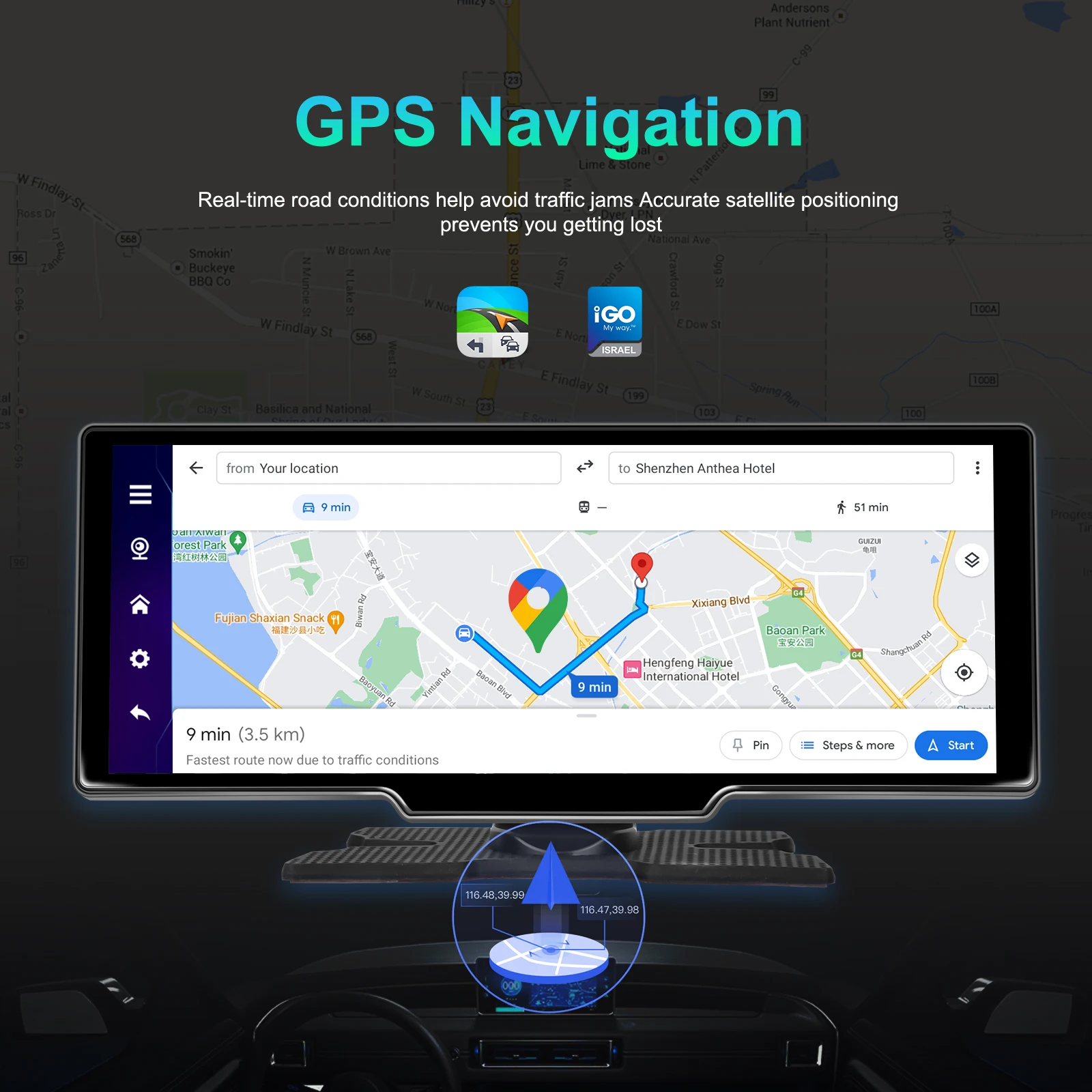 Podofo Carplay Android Monitor 10.26\
