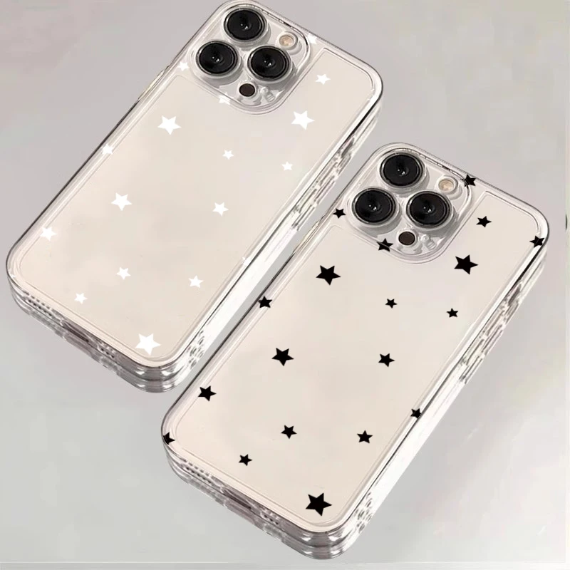 Korean Star Creative Clear Phone Case - Stylish and Transparent Cover