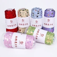 3mm+6mm size sequin thread, pure cotton sequin, hand woven DIY yarn, cotton thread ball, special price 2