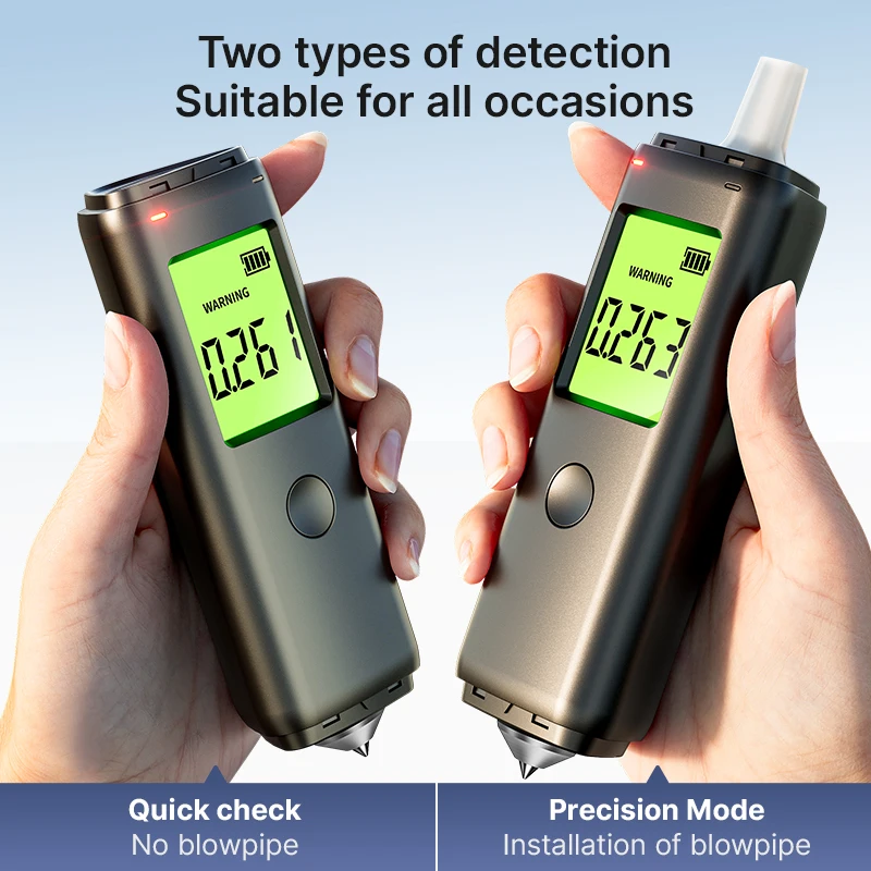 Alcohol Tester Breath Alcohol Tester ZBK Blow air automatic testing for drunk driving Rechargeable Two modes of testing