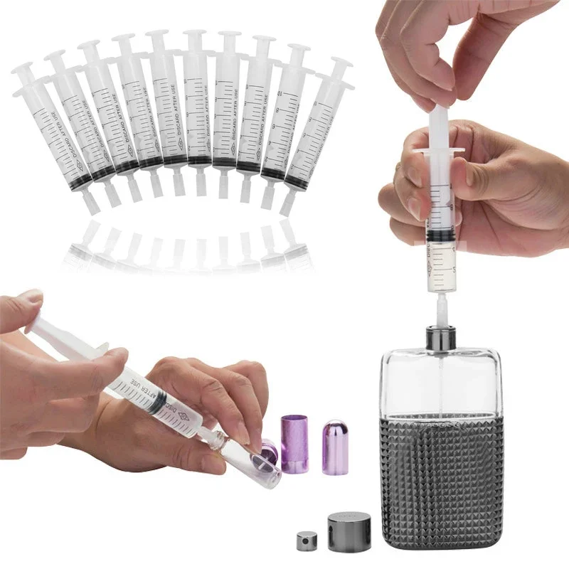 20pcs 5ml 20ml Plastic Perfume Dispenser Tools Refill Perfume Syringe Quantitative Dispensing