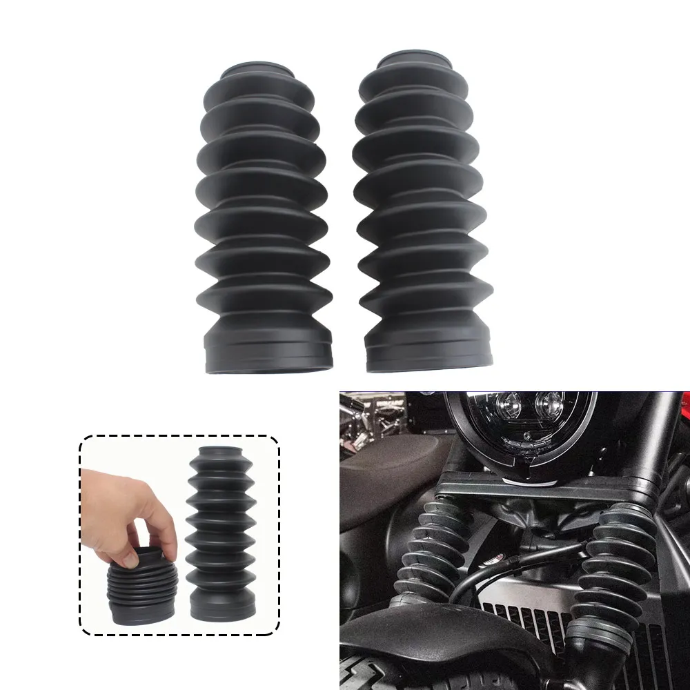 

Motor Accessory Rubber Front Fork Cover Gaiters Gators Boots Shock Protector Dust Guard For Honda Rebel CMX500 CMX300 2017-2021