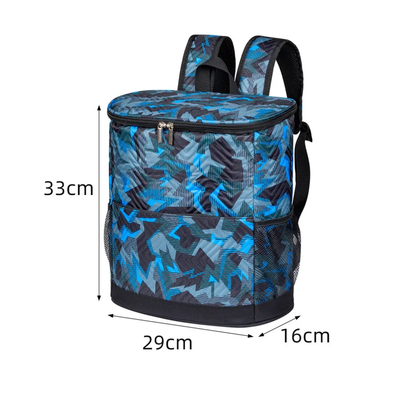 New Arrival Printed Double Shoulder Insulated Bag Big Capacity Outdoor Thermal Keep Warm and Cold Pack