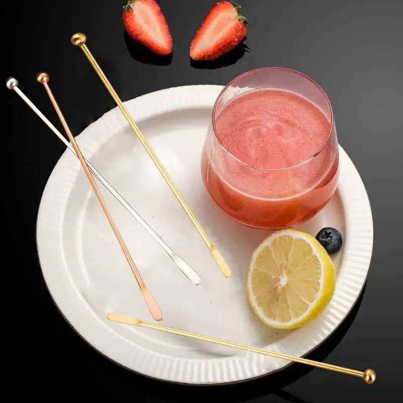 Stainless Steel Cocktail Stirrers Swizzle Sticks, 7.5in Multifunctional Stir Sticks for Bar Juice Cocktail Creative Mixing Bar
