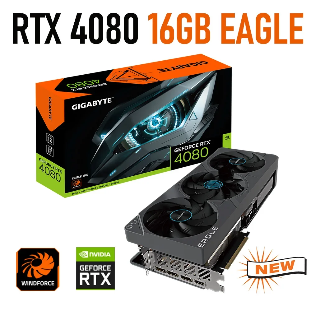

Видеокарта Gigabyte RTX 4080, RTX 4080, 16 ГБ, EAGLE GDDR6X, видеокарта GDDR6X, NVIDIA RTX, серия 40, 22400 МГц, PCI Express 4,0 16X, Новинка