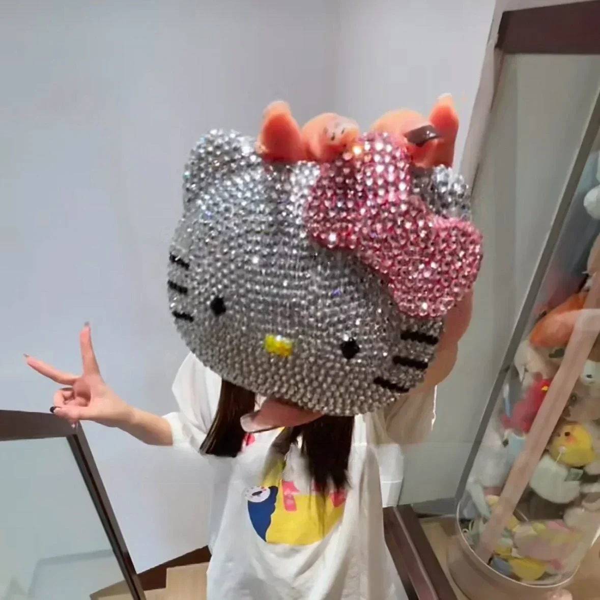 Sanrio Hello Kitty Mirror Mini Portable Pocket Mirror Diy Handmade Vanity Cute Girlfriend Makeup Mirror Kawaii Gift