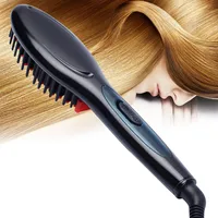 Nouveau Peigne à lisser électrique professionnel, brosse à cheveux, fers à lisser, prise ue/US/UK/AU 2