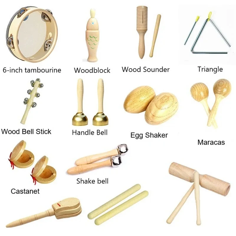 Montessori Baby Musical Instruments For Toddlers 1-3 Kids Educational Wooden Toys Interactive Music Toys Toys For Babies Game 3
