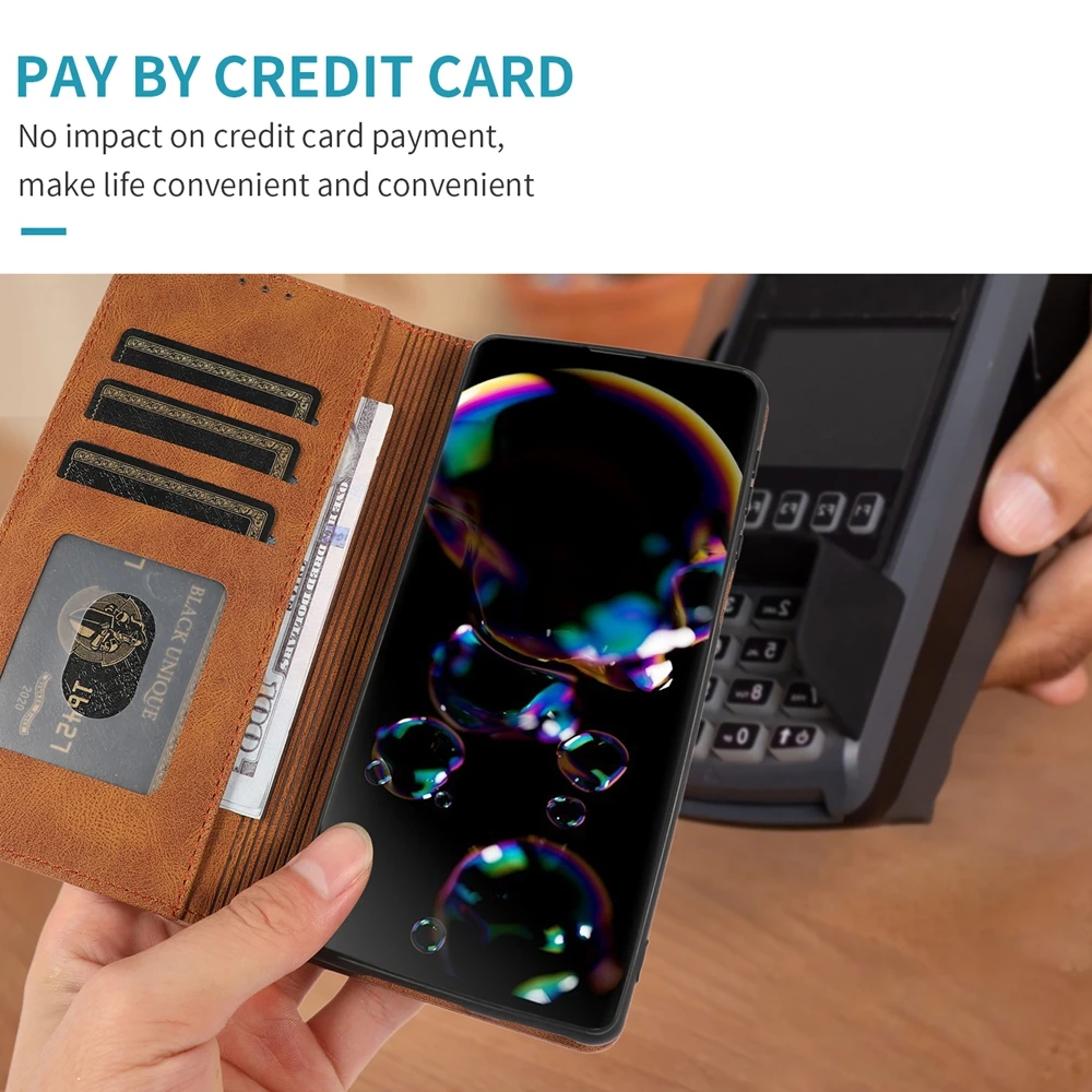 Stylish Flip Wallet Purse Case with Stand and Card Holder