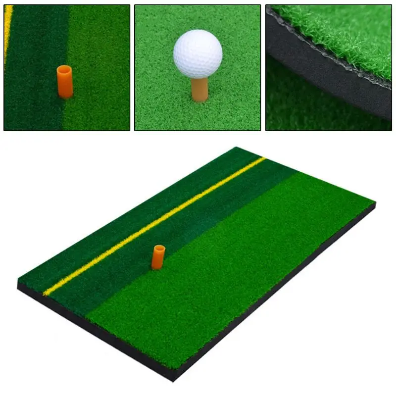 

Golf Exercise Mat Training Hitting Grass Pad with Ball Backyard Indoor Practice Aids Rubber Holder Fitness Supplies