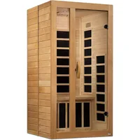 Sauna, 1-2-Person Low EMF FAR Infrared Sauna, Music System with Bluetooth Capability and Interior LED Control Panel, Sauna Room 1