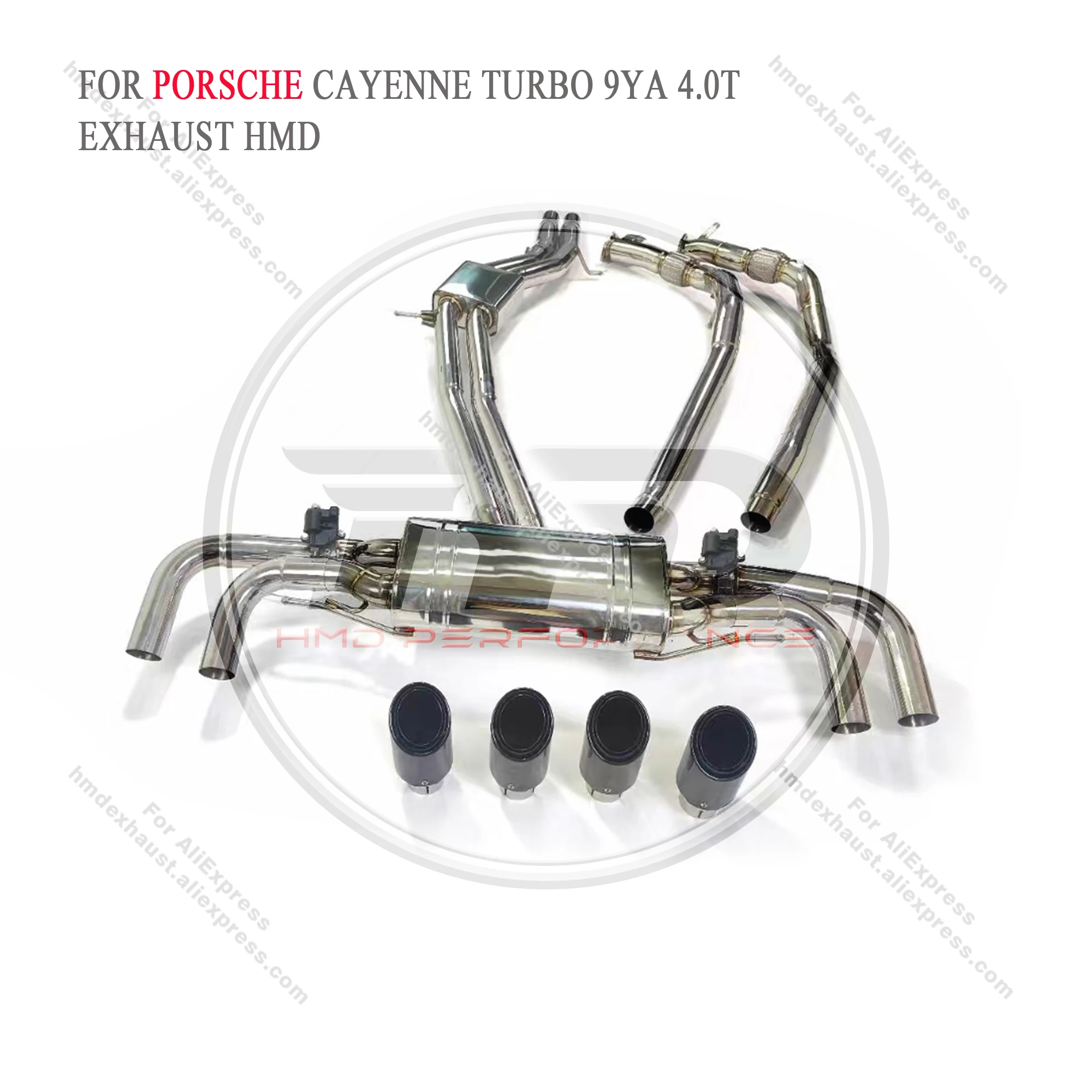 

HMD High Performance Stainless Steel Catback For Porsche Cayenne Turbo 9YA 4.0T With Muffler Valve Exhaust System Pipes