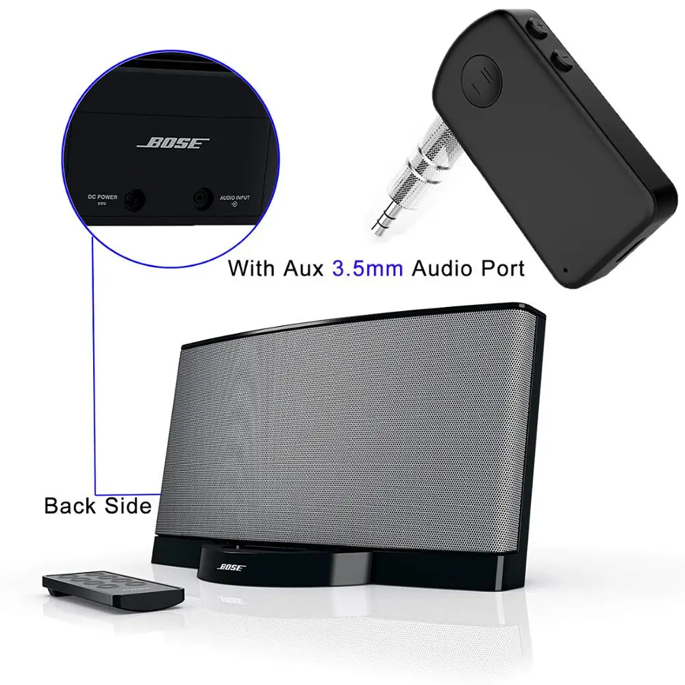 Bluetooth Wireless Receiver Adapter for Bose Sounddock Series 1 Speaker Black 