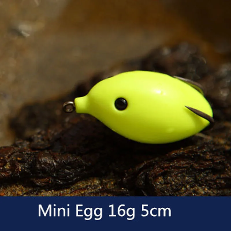 صيد السمك إغراء صياد البيض الصغير الضفادع 16 جرام 50 مللي متر مزدوجة