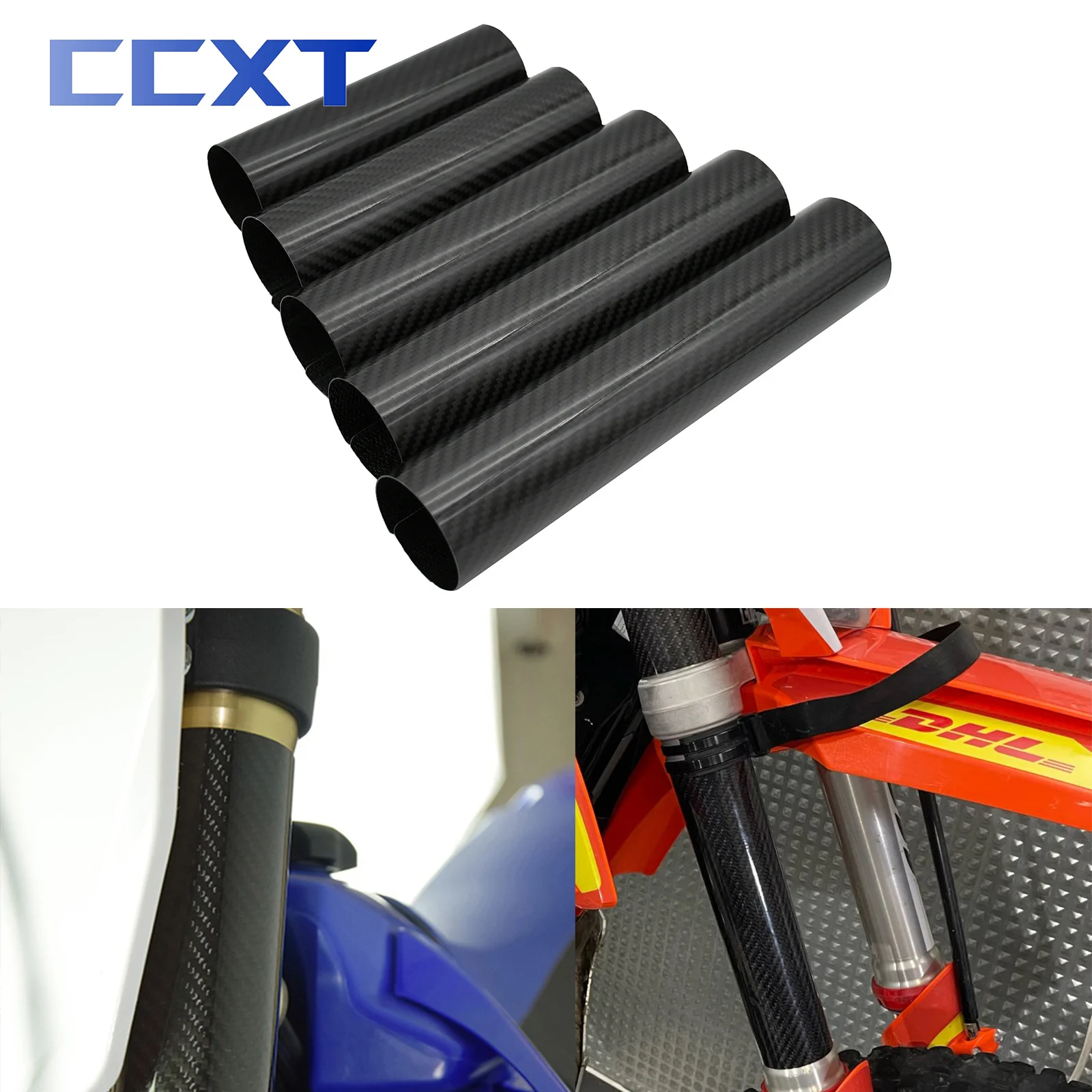 MotorcycleForkWrapsCarbonFiberProtectorsForKawasakiSuzukiHonda