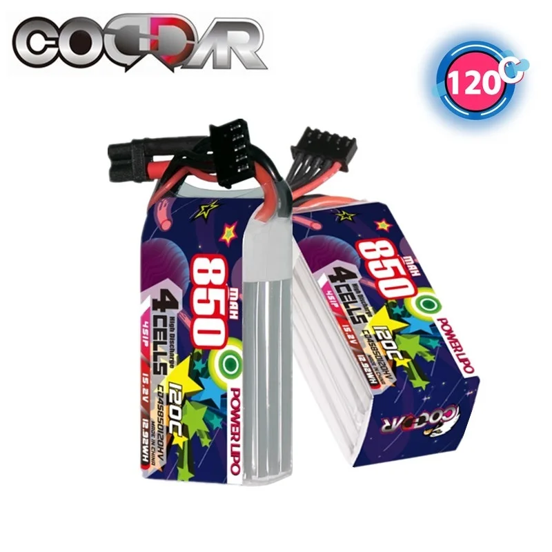 

3PCS CODDAR RC Batteries 4S 120C 850mAh 15.2V HV Lipo Battery With XT30/XT60 Plug For FPV Helicopter Drone Aircraft Racing