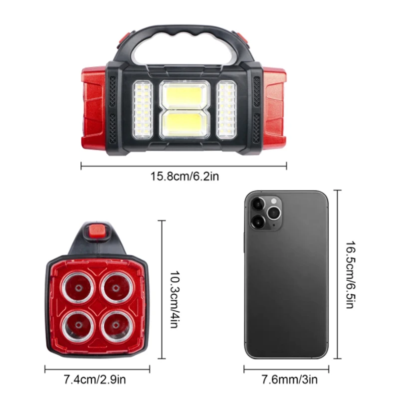 Strong Bright USb Rechargeable Flashlight High Power Electric Lamp Handheld Sear