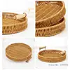 Handmade Wicker Storage Baskets Imitation Rattan Woven Baskets Compact Bread Fruit Home Organization Tray 6