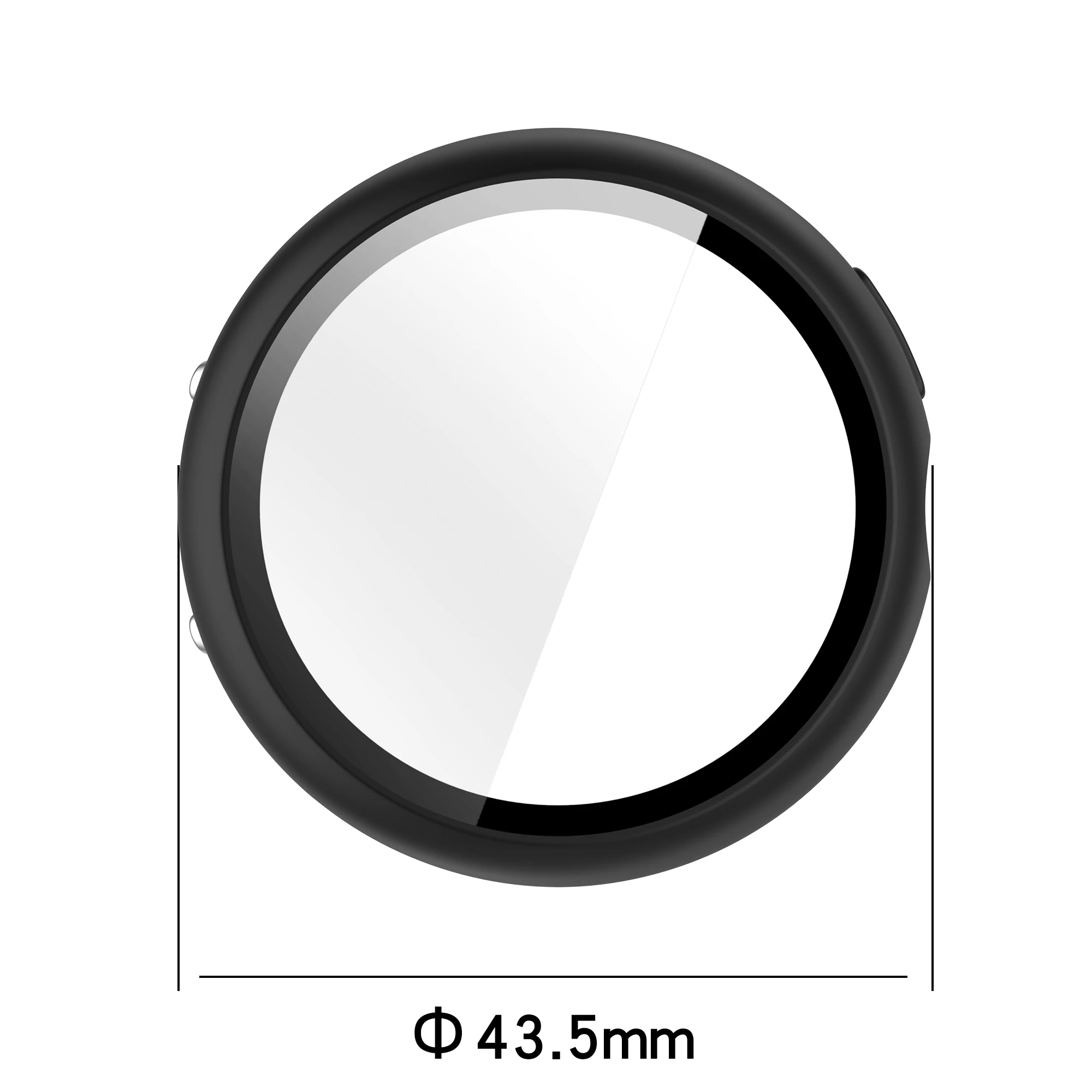 Premium Tempered Glass Protective Watch Case with Shell Bumper