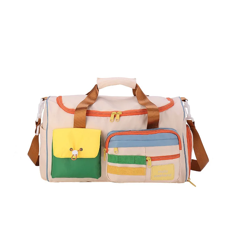 2024 New Women Color Leisure Sports Fitness Women Large Capacity Carrying Crossbody Luggage Bag Short Distance Business Travel