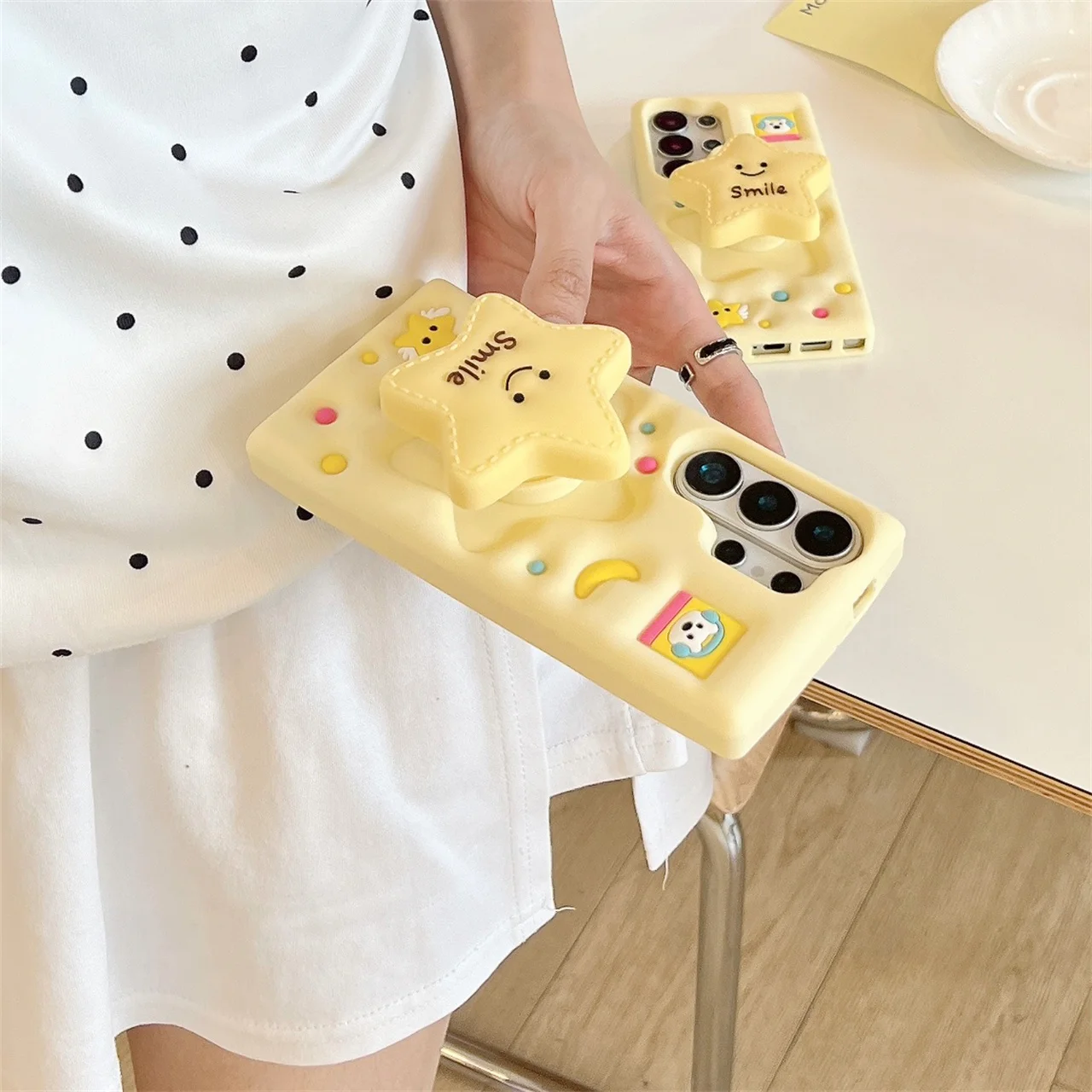 Star Kickstand Soft Silicone Folding Bracket Case