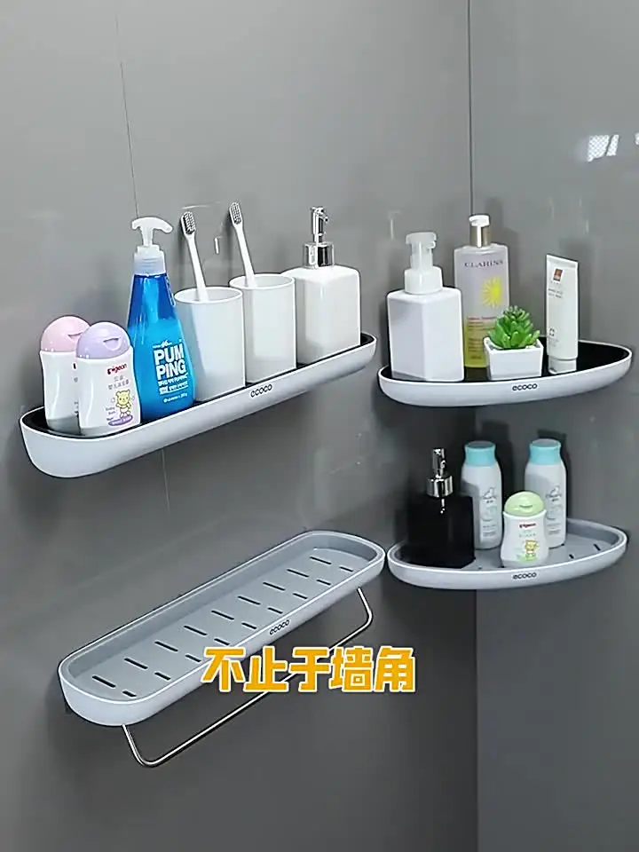 Mensola Angolare Bagno 2 Livelli BELLE VOUS - Scaffale Per Cosmetici, Trucchi, Spezie, Legno E Metallo