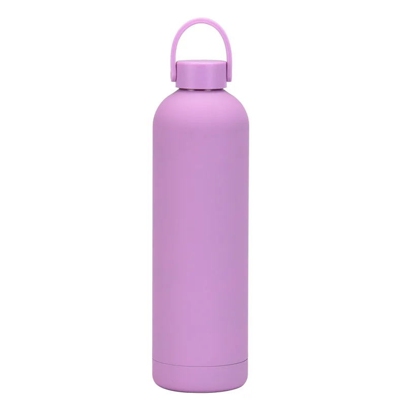 Bonita taza térmica con tapa, portátil, doble bebida, para niños, botella aislante con pajita, termo de acero inoxidable 316, taza grande