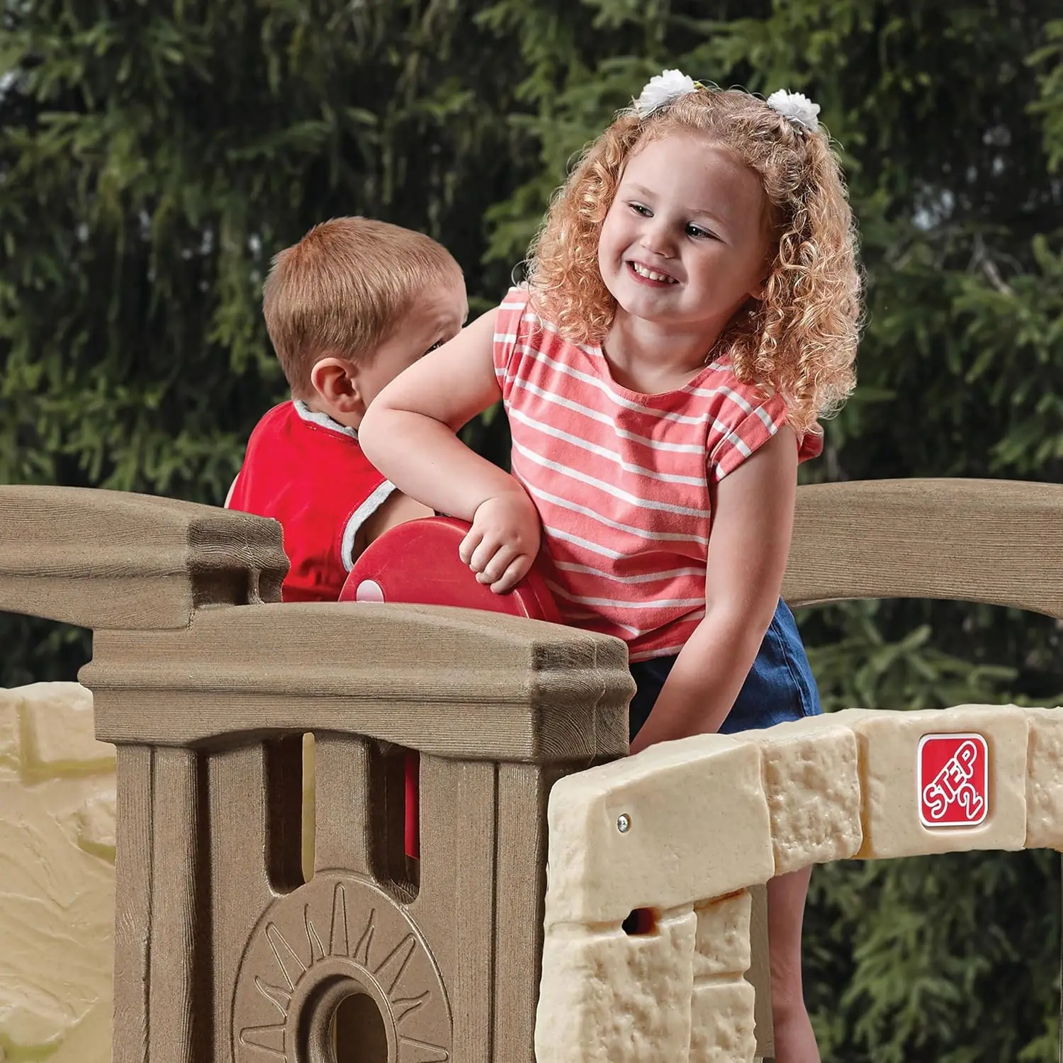 Woodland Climber II Kids Playset, Ages 2 &ndash;6 Years Old, Toddler Slide and Climbing Wall, Outdoor Playground for Backyard, Sturdy