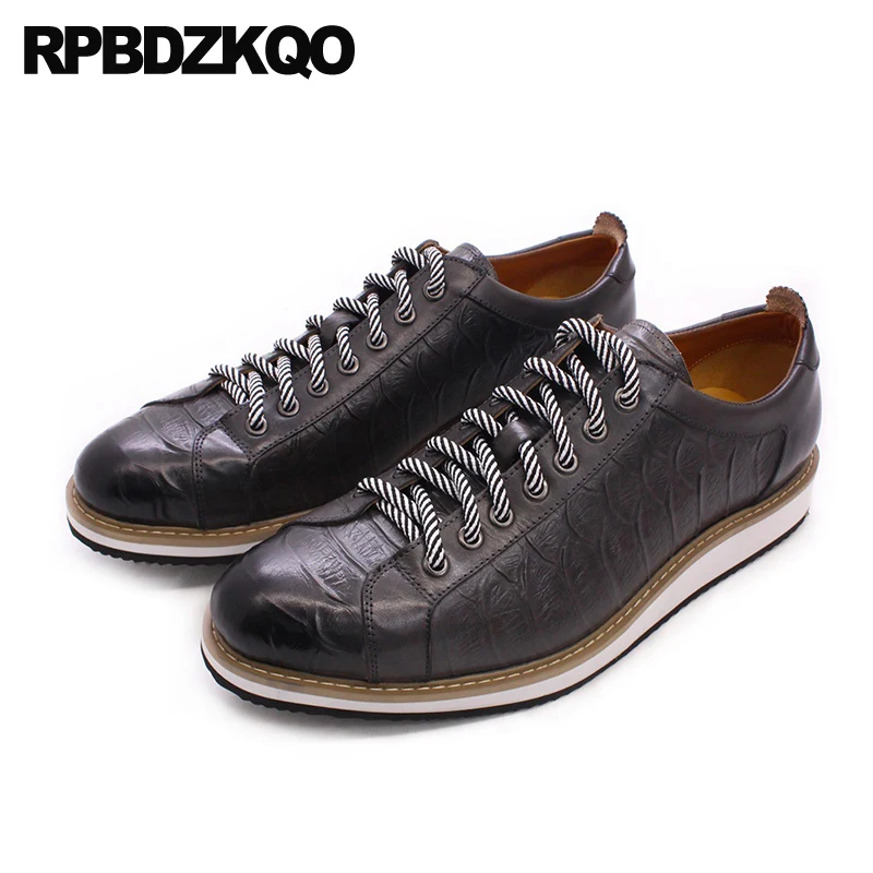 

Plus Size Sneakers Dress Office Oxfords Comfort Men Shoes Casual Leather 46 Skate Walking Crocodile 11 Alligator Business Italy